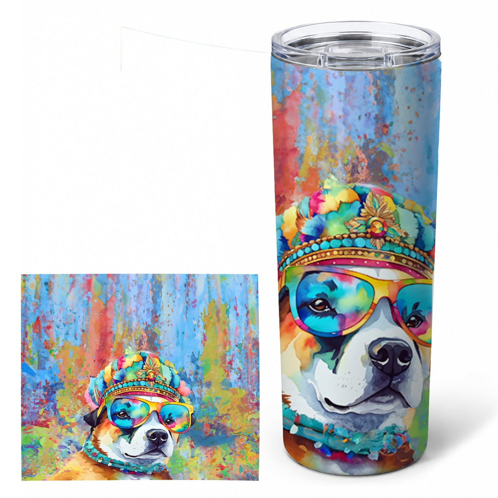 Akita Hippie Dawg Stainless Steel Skinny Tumbler 20 oz Vacuum Double Walled Reusable Insulated Travel Cup