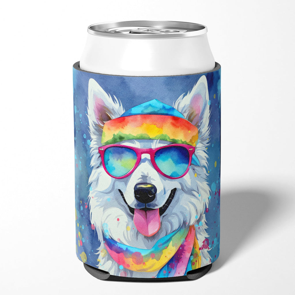 American Eskimo Hippie Dawg Can or Bottle Hugger Cooler Sleeve for Standard 12 oz Cans, Insulated Foam Beer & Soda Can Hugger Reusable