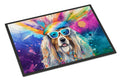 Bearded Collie Hippie Dawg Doormat Indoor Outdoor 24H X 36W Front Door Mat Rugs for Entryway, Non Slip Washable Low Pile,