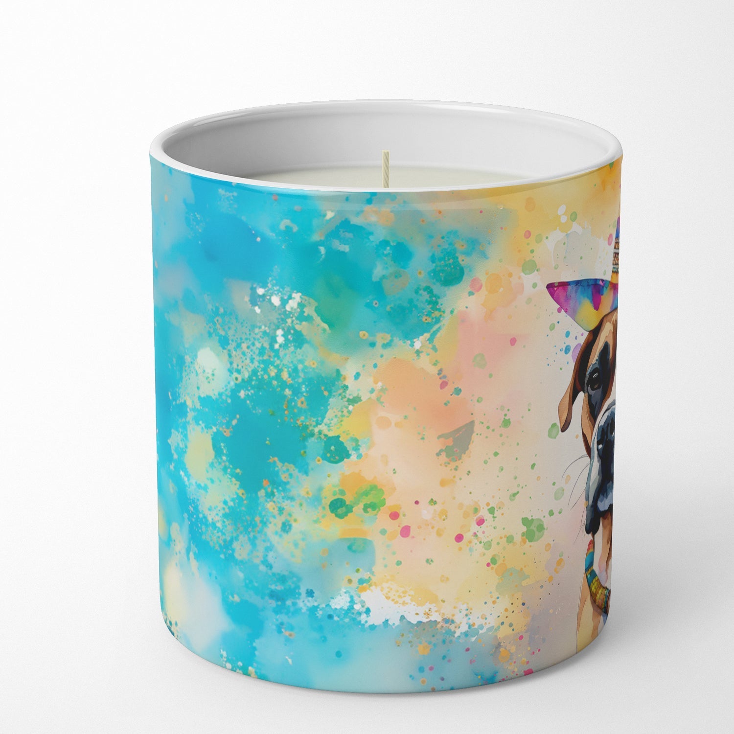 Boxer Hippie Dawg Decorative Soy Candle Nature Soy Wax Essential Oil Home Decor Ideal for Bedroom Kitchen Bath Office Gift, 10 oz