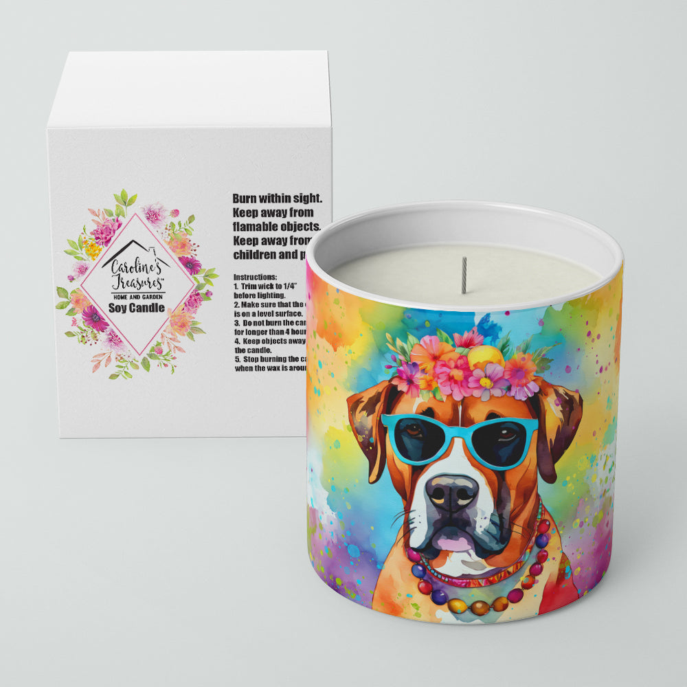 Boxer Hippie Dawg Decorative Soy Candle Nature Soy Wax Essential Oil Home Decor Ideal for Bedroom Kitchen Bath Office Gift, 10 oz