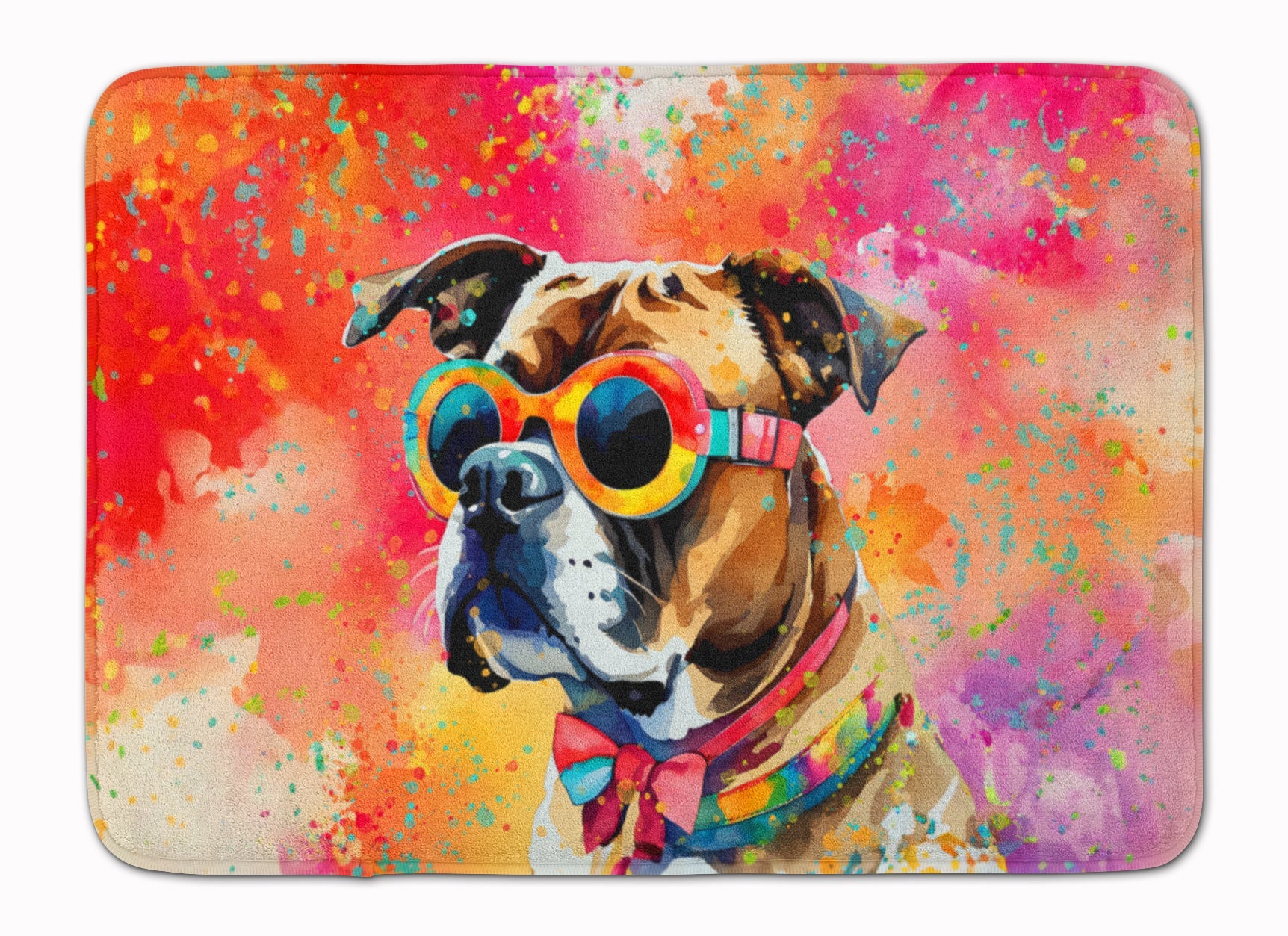 Boxer Hippie Dawg Memory Foam Kitchen Mat Machine Washable Anti-Fatigue Cushion Comfort Bath or Kitchen Rug