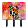 Boxer Hippie Dawg Leash or Key Holder Wall Hooks, Coat Rack Wall Mount, for Hanging Keys, Towels, Aprons, Leashes