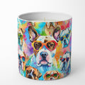 Boxer Hippie Dawg Decorative Soy Candle Nature Soy Wax Essential Oil Home Decor Ideal for Bedroom Kitchen Bath Office Gift, 10 oz