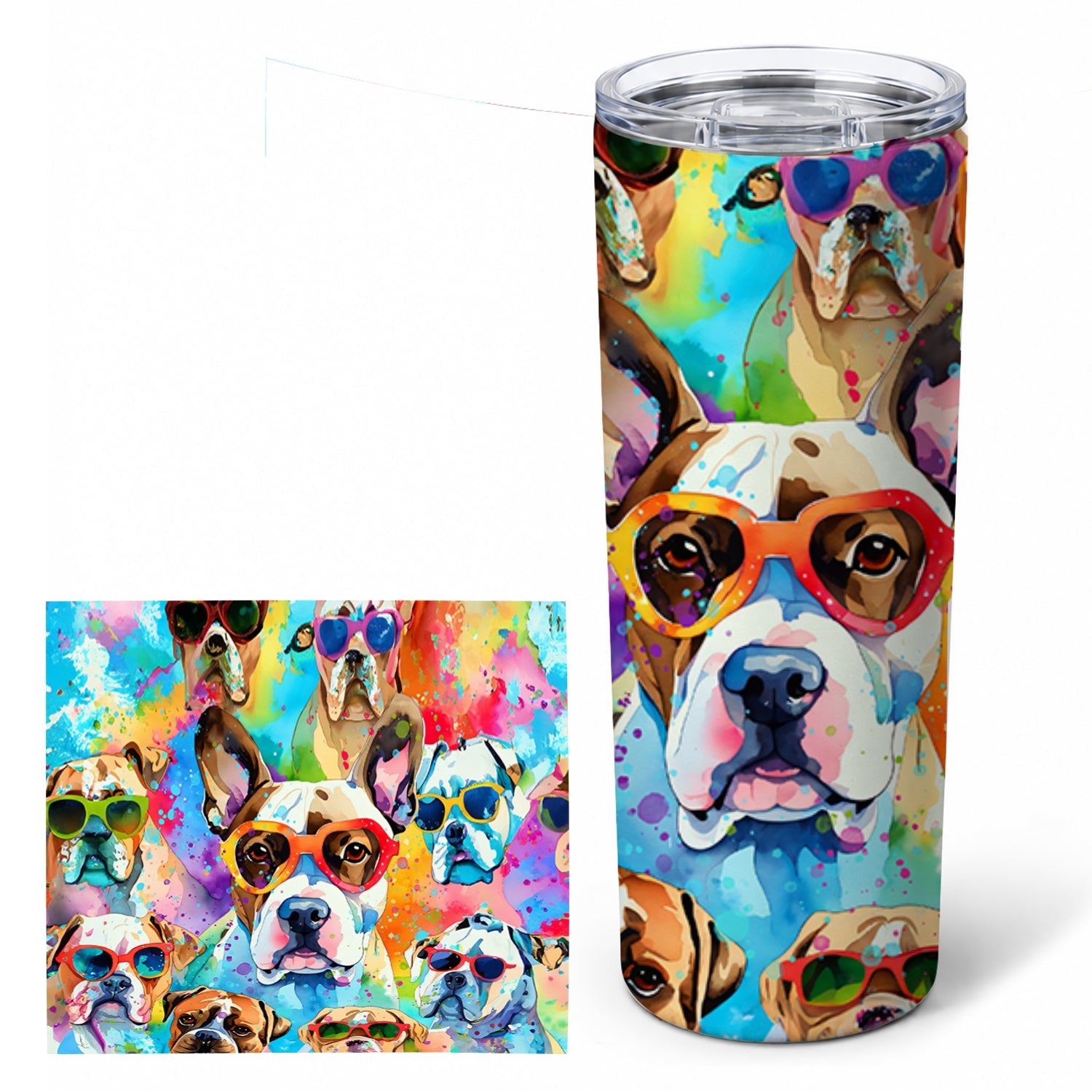 Boxer 20 oz Skinny Tumbler with Lid and Straw
