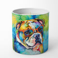 English Bulldog Hippie Dawg Decorative Soy Candle Nature Soy Wax Essential Oil Home Decor Ideal for Bedroom Kitchen Bath Office Gift, 10 oz