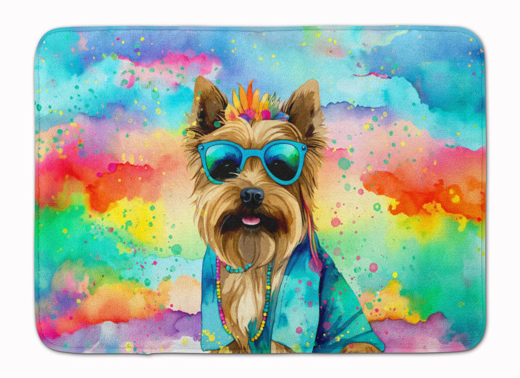 Cairn Terrier Hippie Dawg Memory Foam Kitchen Mat Machine Washable Anti-Fatigue Cushion Comfort Bath or Kitchen Rug