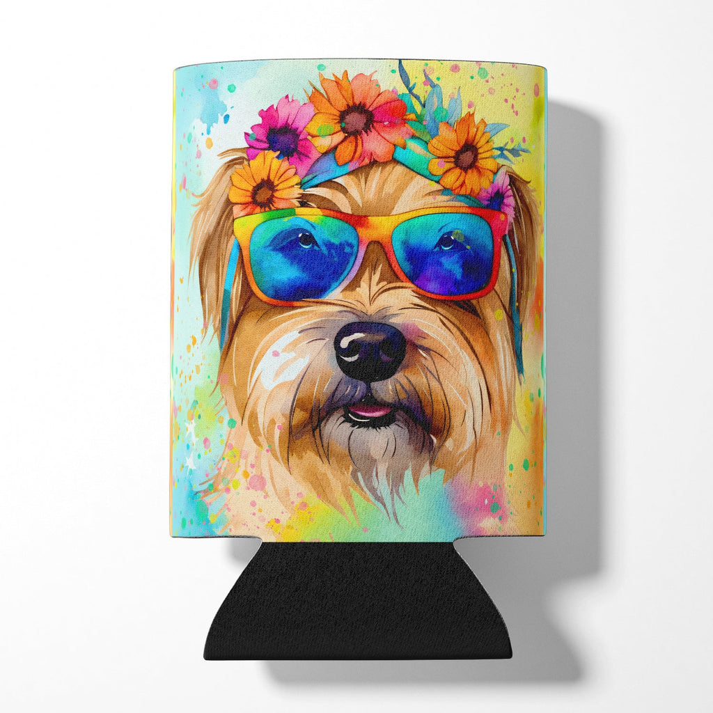 Cairn Terrier Hippie Dawg Can or Bottle Hugger Cooler Sleeve for Standard 12 oz Cans, Insulated Foam Beer & Soda Can Hugger Reusable