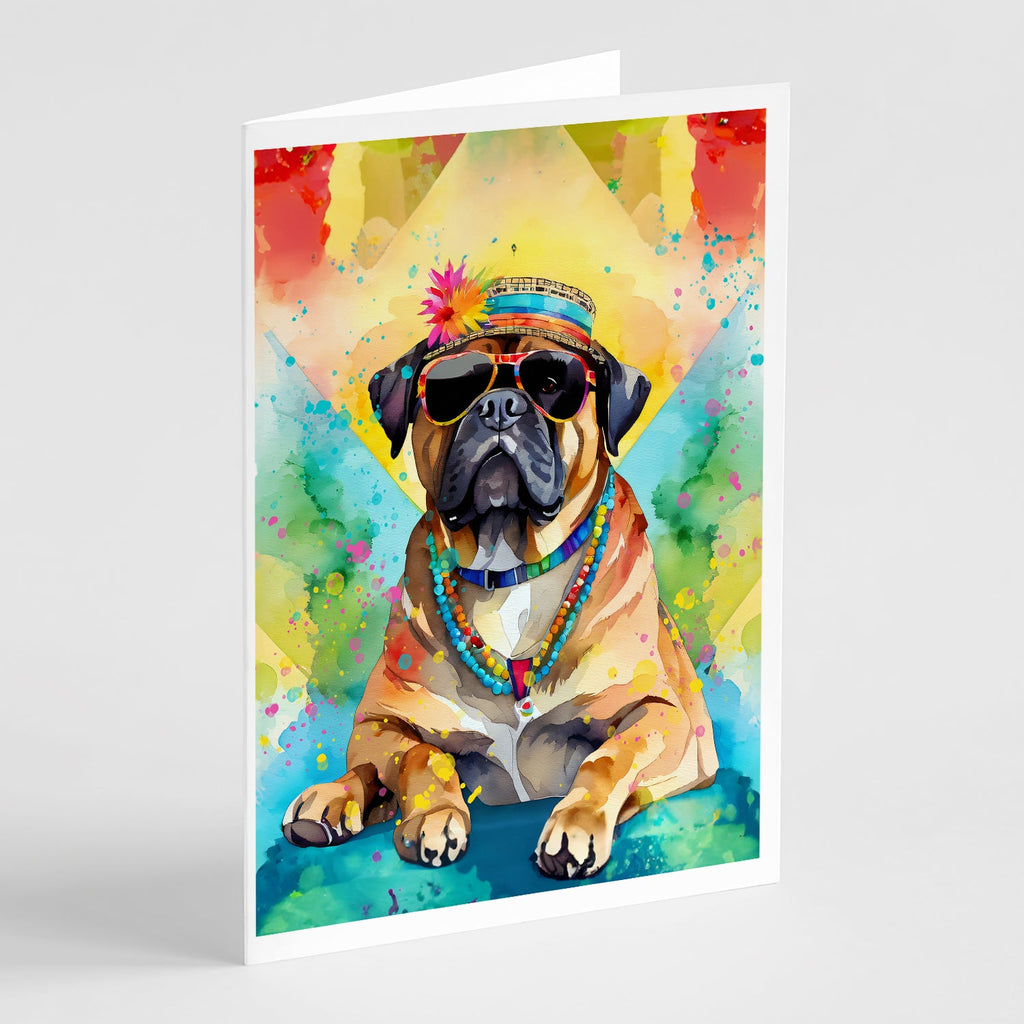Cane Corso Hippie Dawg Greeting Cards Pack of 8 Blank Cards with Envelopes Whimsical A7 Size 5x7