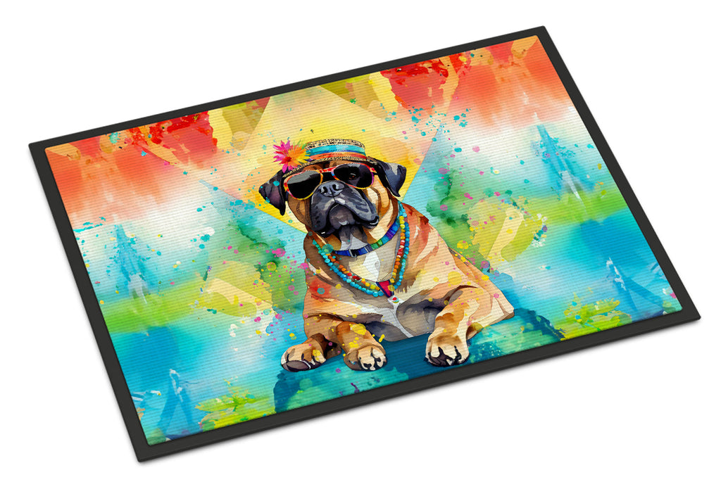 Cane Corso Hippie Dawg Doormat Indoor Outdoor 24H X 36W Front Door Mat Rugs for Entryway, Non Slip Washable Low Pile,