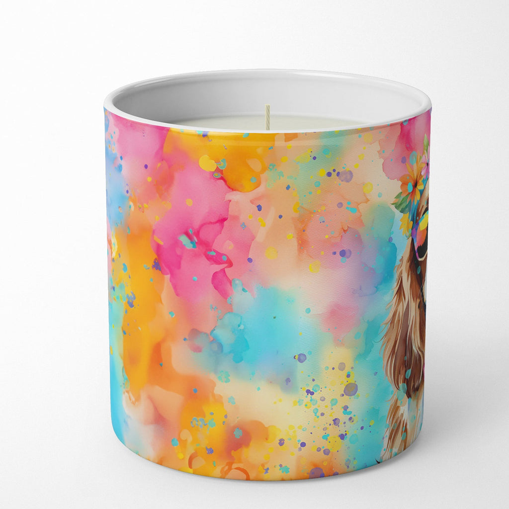 Cavalier Spaniel Hippie Dawg Decorative Soy Candle Nature Soy Wax Essential Oil Home Decor Ideal for Bedroom Kitchen Bath Office Gift, 10 oz