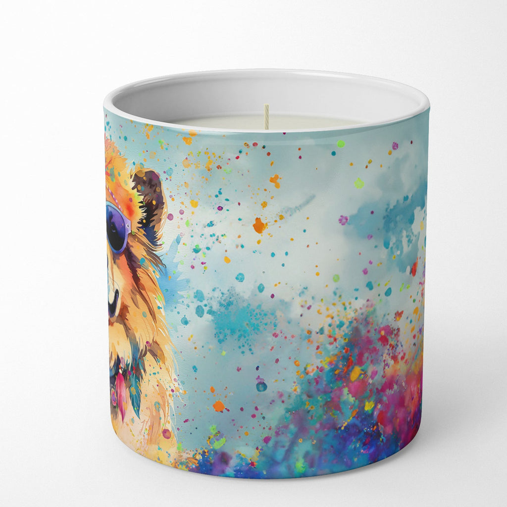 Chow Chow Hippie Dawg Decorative Soy Candle Nature Soy Wax Essential Oil Home Decor Ideal for Bedroom Kitchen Bath Office Gift, 10 oz
