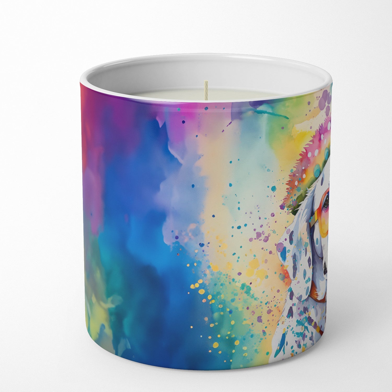 Dalmatian Hippie Dawg Decorative Soy Candle Nature Soy Wax Essential Oil Home Decor Ideal for Bedroom Kitchen Bath Office Gift, 10 oz