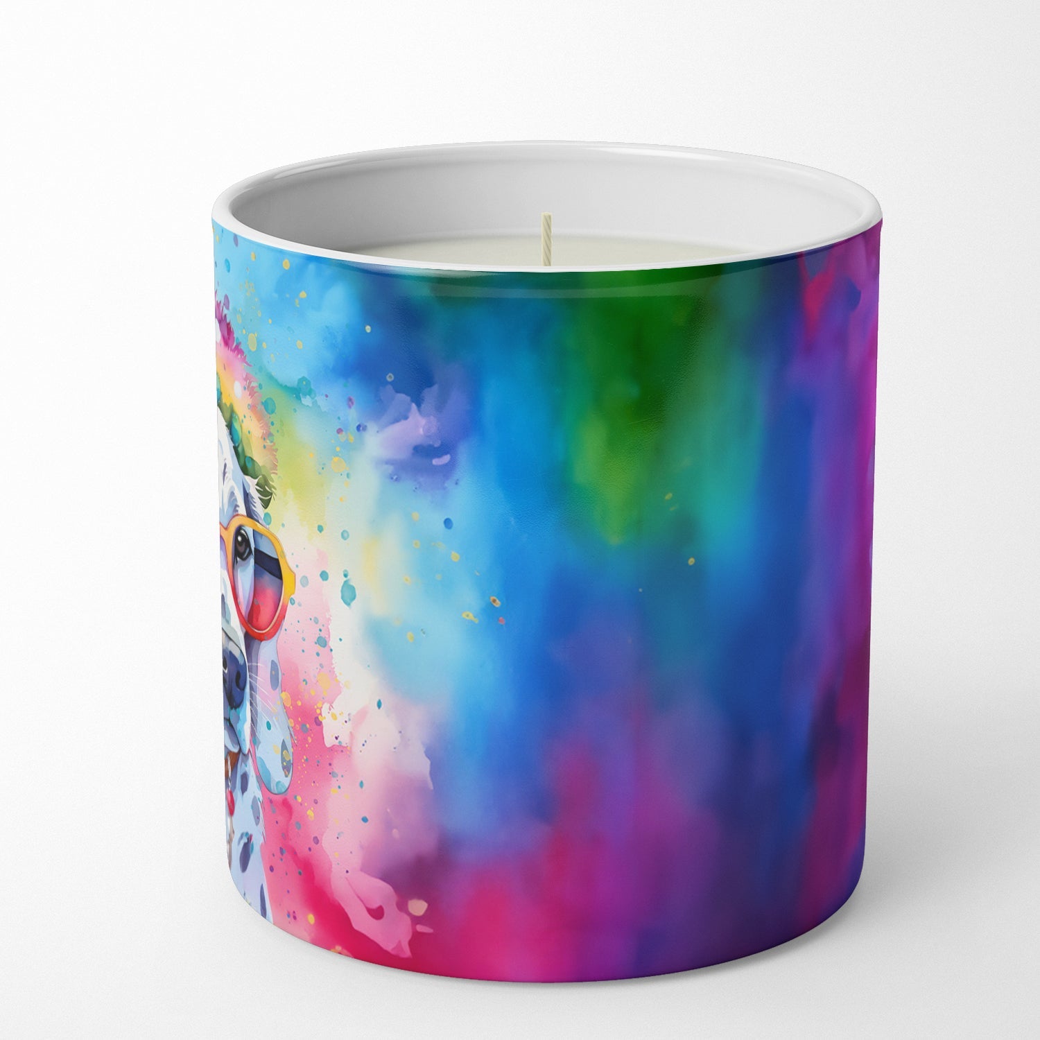Dalmatian Hippie Dawg Decorative Soy Candle Nature Soy Wax Essential Oil Home Decor Ideal for Bedroom Kitchen Bath Office Gift, 10 oz
