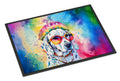 Dalmatian Hippie Dawg Doormat Indoor Outdoor 24H X 36W Front Door Mat Rugs for Entryway, Non Slip Washable Low Pile,