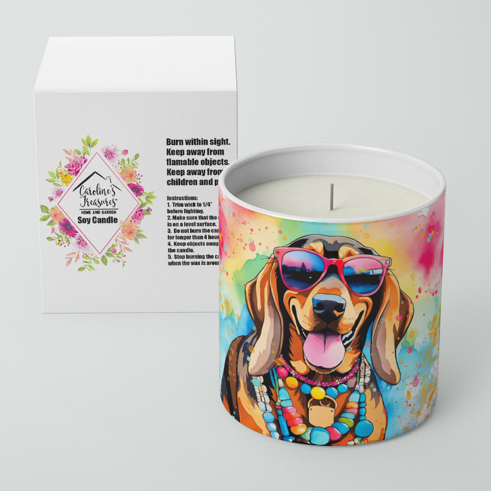 Doberman Pinscher Hippie Dawg Decorative Soy Candle Nature Soy Wax Essential Oil Home Decor Ideal for Bedroom Kitchen Bath Office Gift, 10 oz