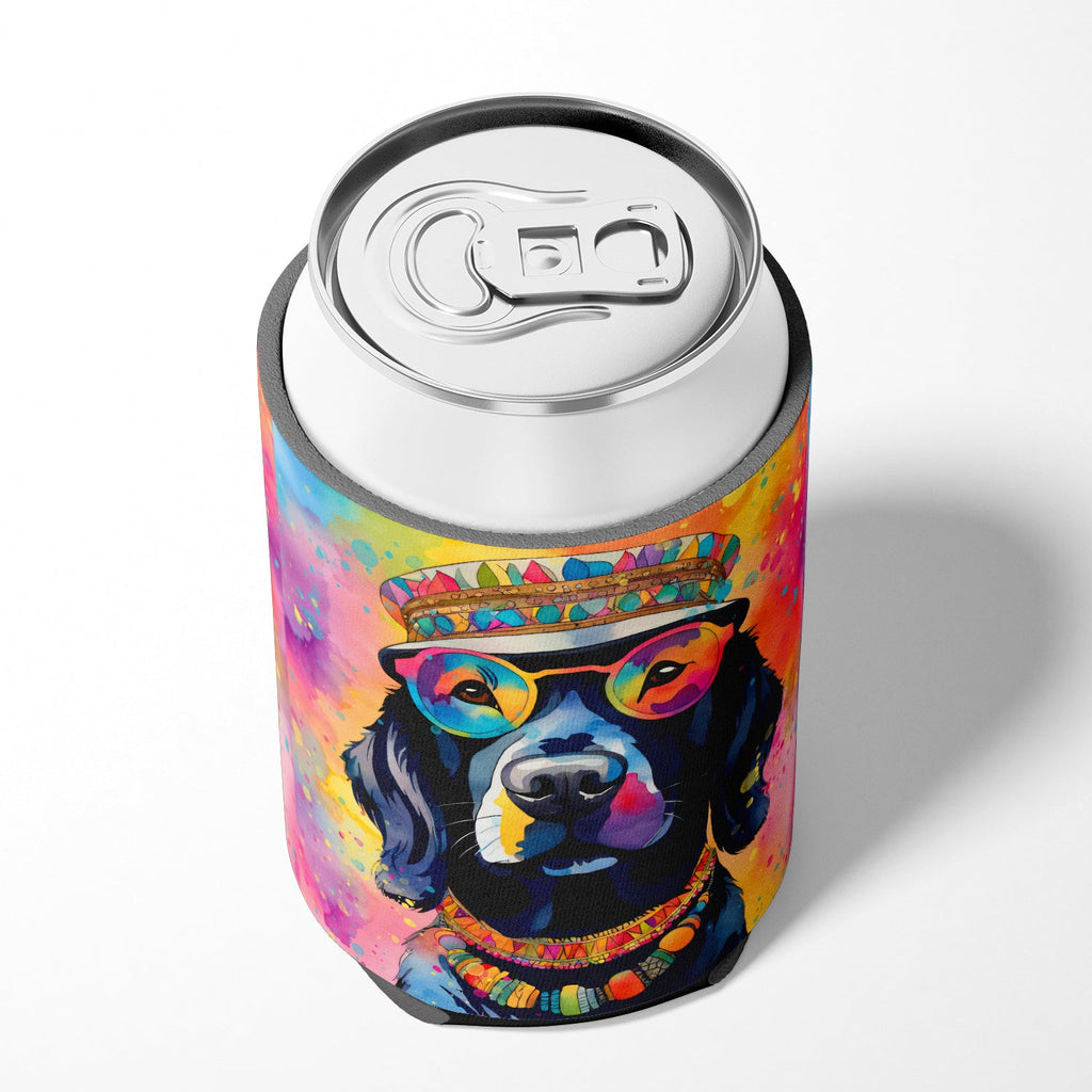 Black Labrador Hippie Dawg Can or Bottle Hugger Cooler Sleeve for Standard 12 oz Cans, Insulated Foam Beer & Soda Can Hugger Reusable