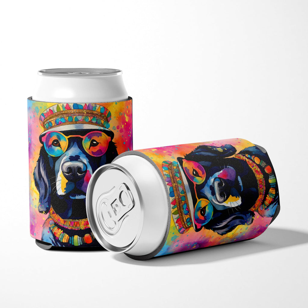 Black Labrador Hippie Dawg Can or Bottle Hugger Cooler Sleeve for Standard 12 oz Cans, Insulated Foam Beer & Soda Can Hugger Reusable