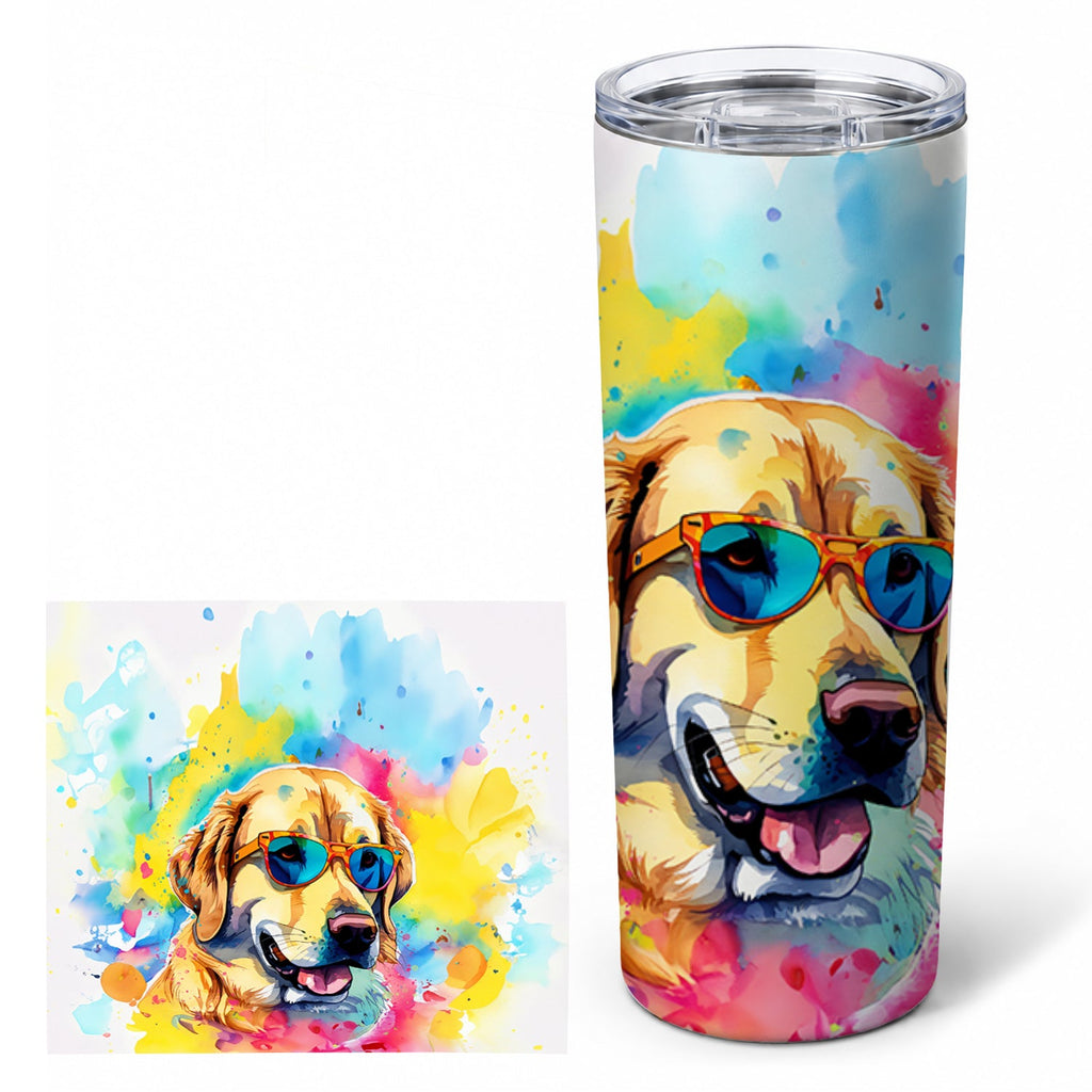 Yellow Labrador Hippie Dawg Stainless Steel Skinny Tumbler 20 oz Vacuum Double Walled Reusable Insulated Travel Cup