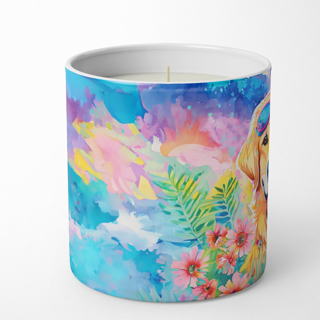 Yellow Labrador Hippie Dawg Decorative Soy Candle Nature Soy Wax Essential Oil Home Decor Ideal for Bedroom Kitchen Bath Office Gift, 10 oz