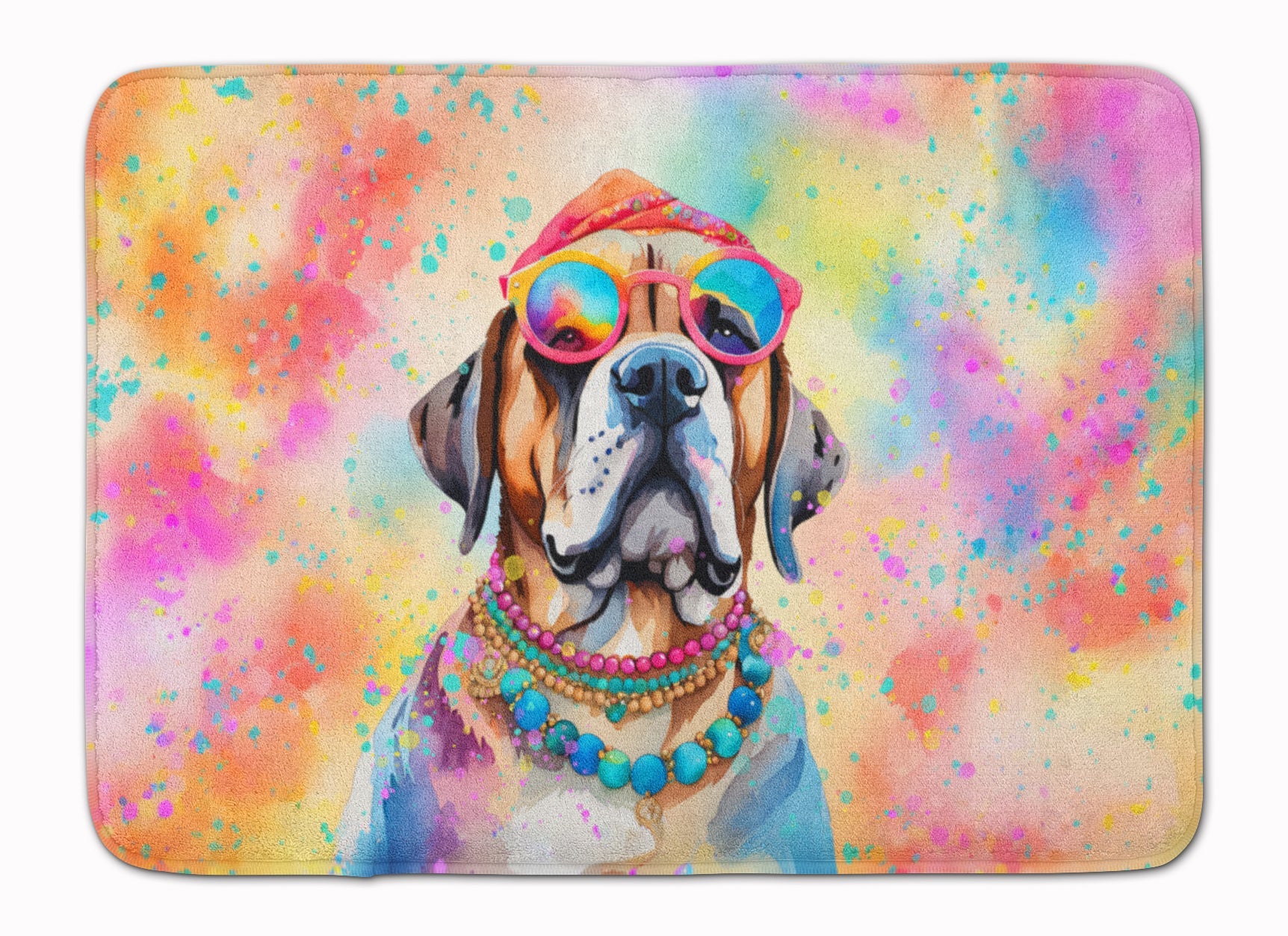 Mastiff Hippie Dawg Memory Foam Kitchen Mat Machine Washable Anti-Fatigue Cushion Comfort Bath or Kitchen Rug