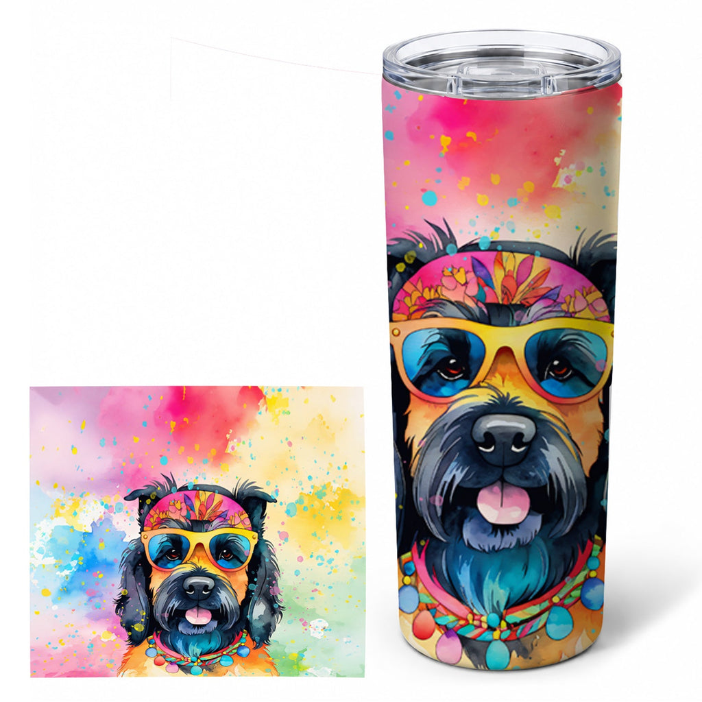 Scottish Terrier Hippie Dawg Stainless Steel Skinny Tumbler 20 oz Vacuum Double Walled Reusable Insulated Travel Cup