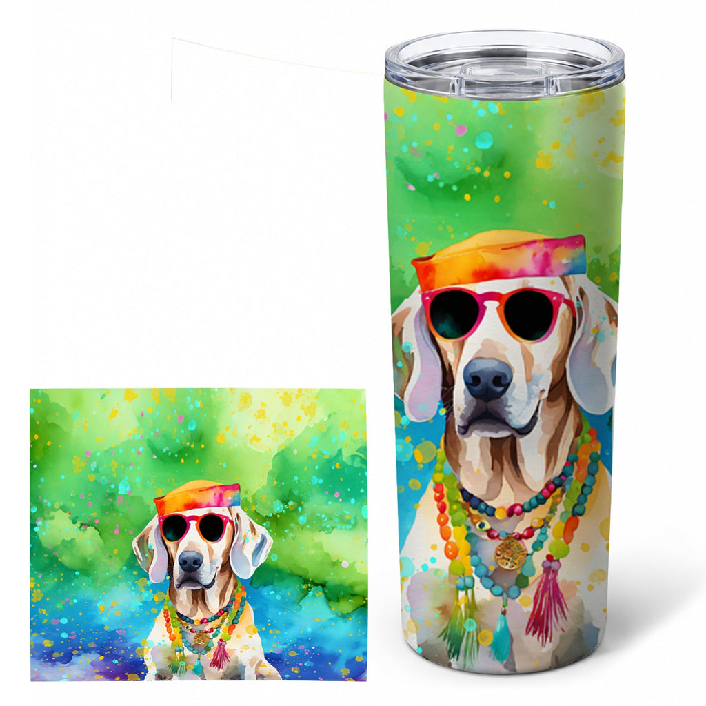 Weimaraner Hippie Dawg Stainless Steel Skinny Tumbler 20 oz Vacuum Double Walled Reusable Insulated Travel Cup