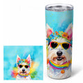 Westie Hippie Dawg Stainless Steel Skinny Tumbler 20 oz Vacuum Double Walled Reusable Insulated Travel Cup