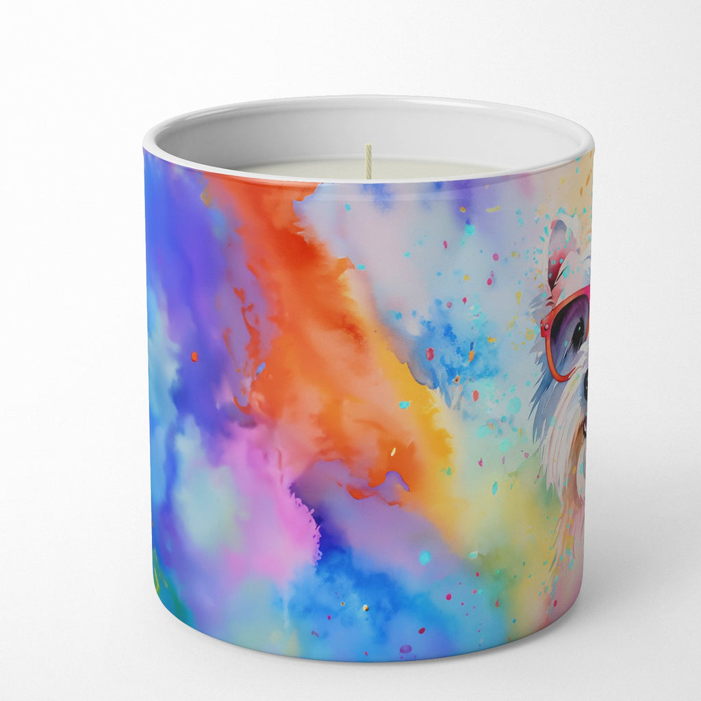 Westie Hippie Dawg Decorative Soy Candle Nature Soy Wax Essential Oil Home Decor Ideal for Bedroom Kitchen Bath Office Gift, 10 oz