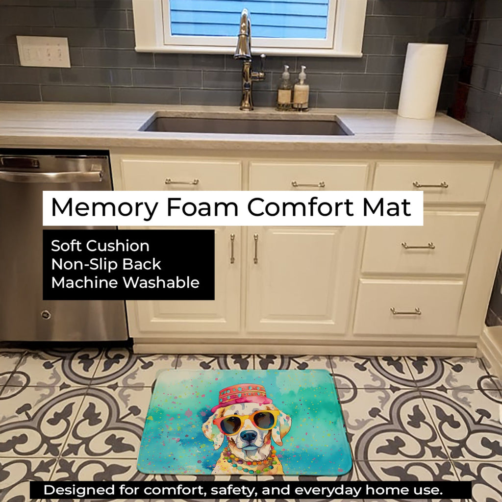 Hippie Dawg Memory Foam Kitchen Mat Machine Washable Anti-Fatigue Cushion Comfort Bath or Kitchen Rug