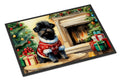 Affenpinscher Cozy Christmas Doormat Indoor Outdoor 18H X 27W Front Door Mat Rugs for Entryway, Non Slip Washable
