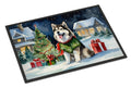 Alaskan Malamute Cozy Christmas Doormat Indoor Outdoor 24H X 36W Front Door Mat Rugs for Entryway, Non Slip Washable Low Pile,