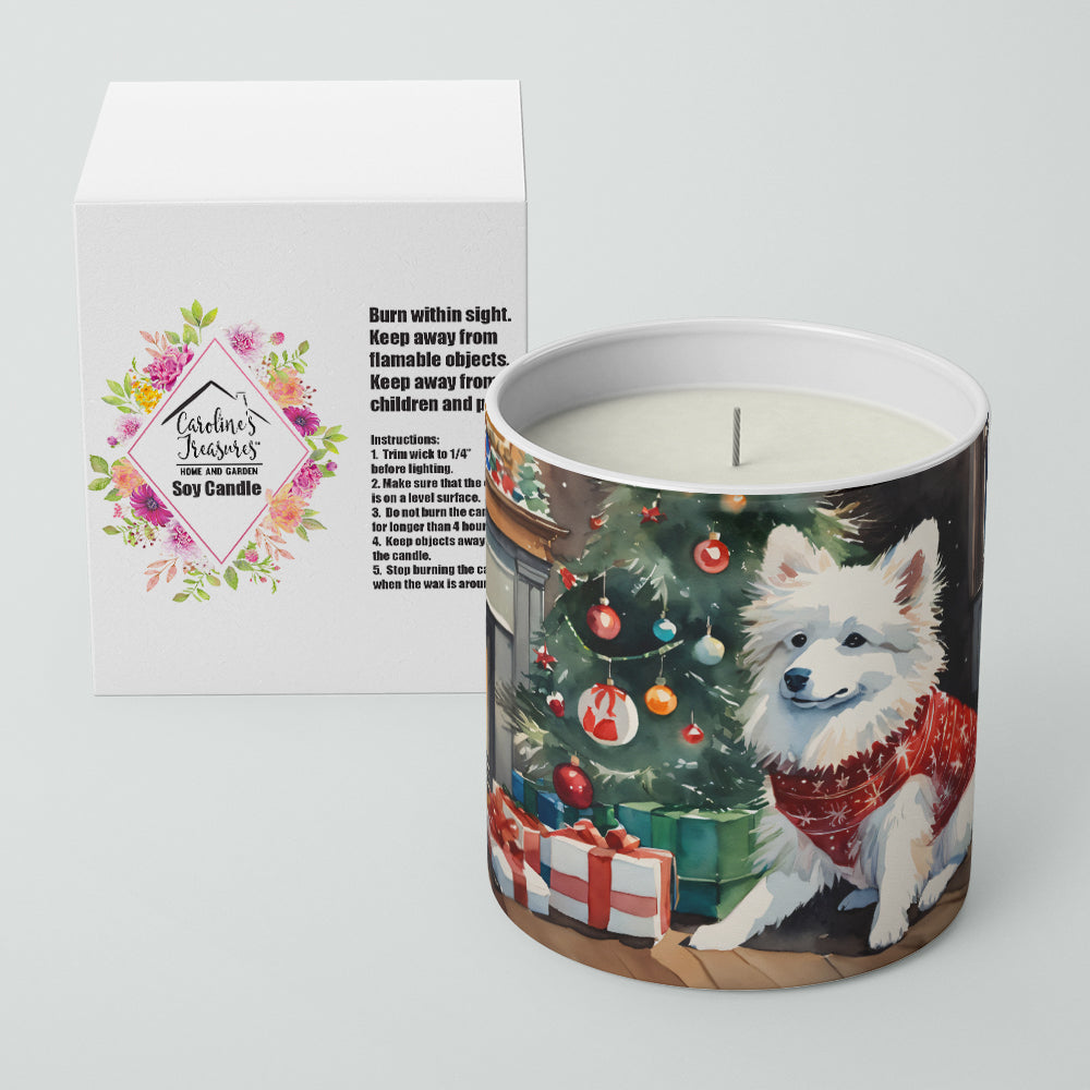 American Eskimo Cozy Christmas Decorative Soy Candle Nature Soy Wax Essential Oil Home Decor Ideal for Bedroom Kitchen Bath Office Gift, 10 oz