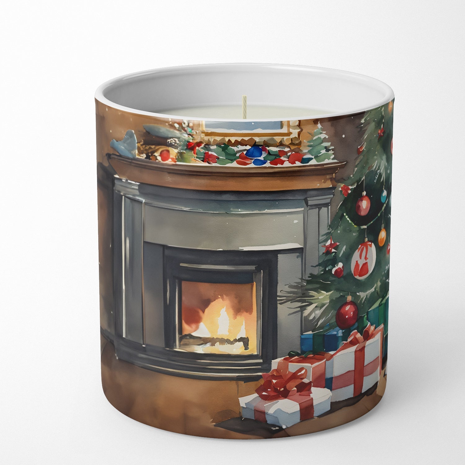 American Eskimo Cozy Christmas Decorative Soy Candle Nature Soy Wax Essential Oil Home Decor Ideal for Bedroom Kitchen Bath Office Gift, 10 oz