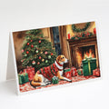 American Foxhound Cozy Christmas Greeting Cards Pack of 8 Blank Cards with Envelopes Whimsical A7 Size 5x7