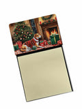 American Foxhound Cozy Christmas Watercolor Sticky Note Holder Refillable Dispenser Desk Accessory 3x3 Pad Gift