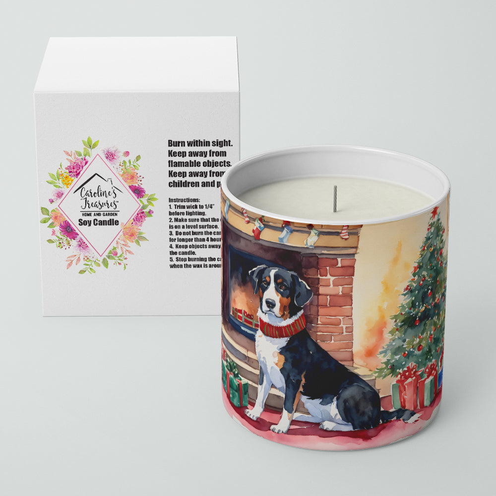 Appenzeller Sennenhund Cozy Christmas Decorative Soy Candle Nature Soy Wax Essential Oil Home Decor Ideal for Bedroom Kitchen Bath Office Gift, 10 oz