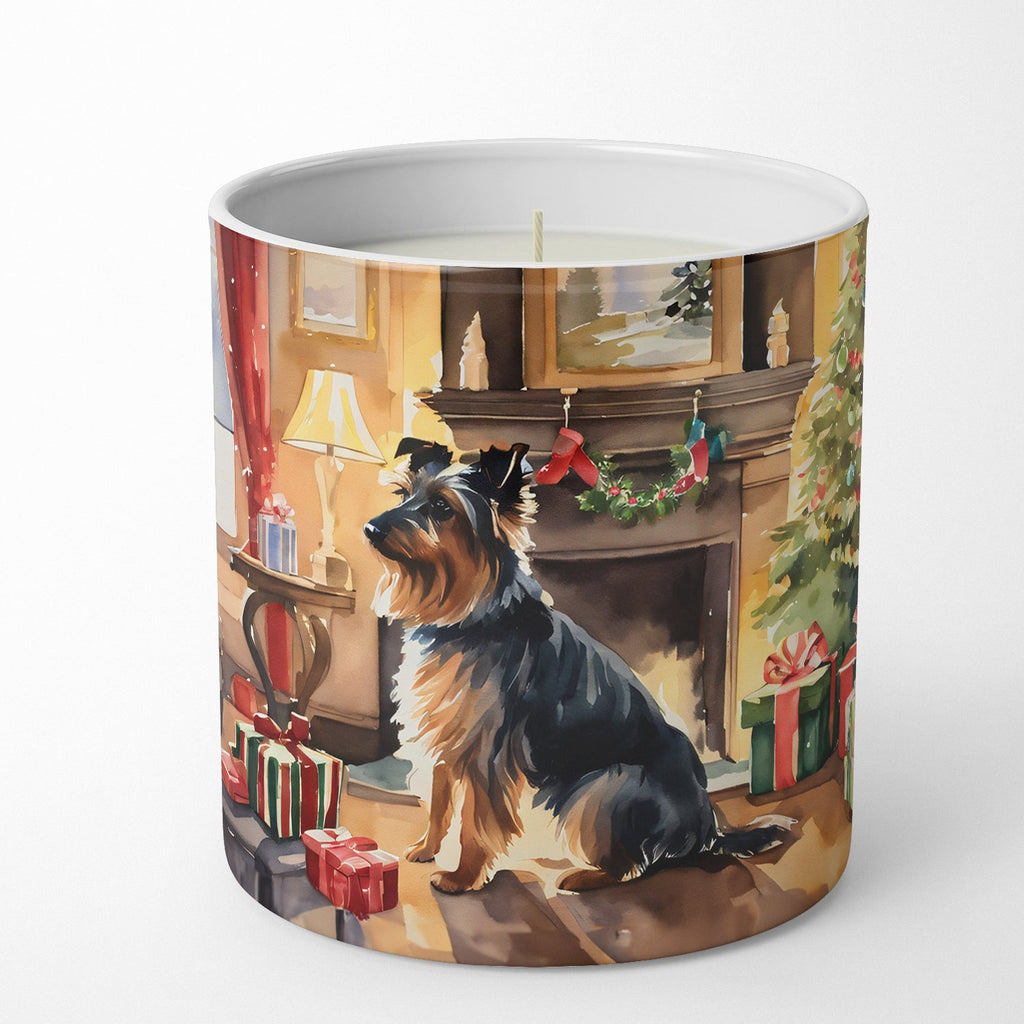 Australian Terrier Cozy Christmas Decorative Soy Candle Nature Soy Wax Essential Oil Home Decor Ideal for Bedroom Kitchen Bath Office Gift, 10 oz