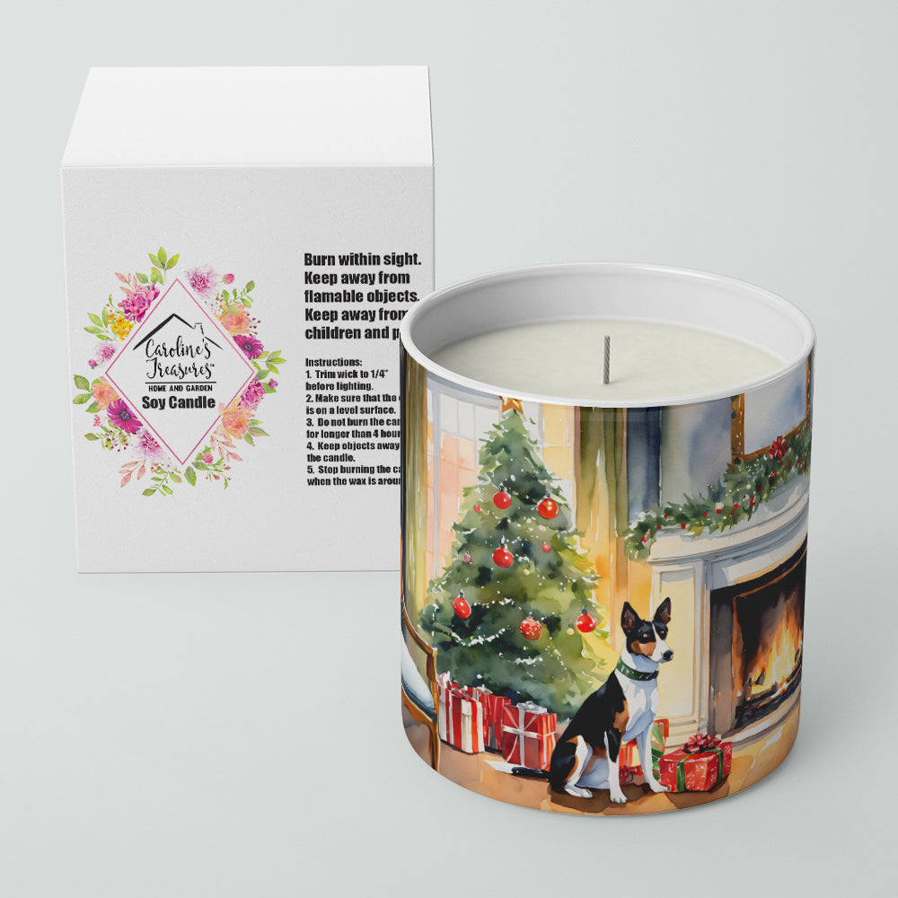 Basenji Cozy Christmas Decorative Soy Candle Nature Soy Wax Essential Oil Home Decor Ideal for Bedroom Kitchen Bath Office Gift, 10 oz