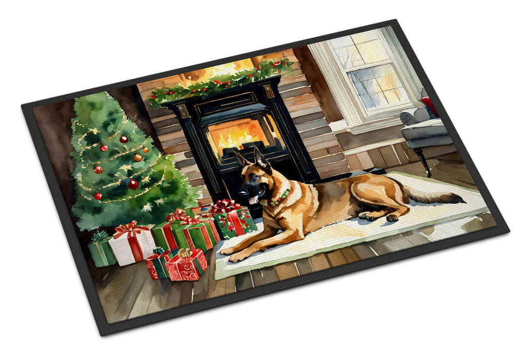 Belgian Malinois Cozy Christmas Doormat Indoor Outdoor 24H X 36W Front Door Mat Rugs for Entryway, Non Slip Washable Low Pile,