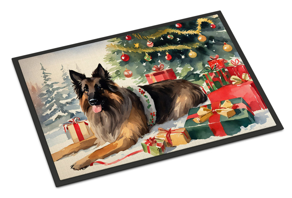 Belgian Tervuren Cozy Christmas Doormat Indoor Outdoor 18H X 27W Front Door Mat Rugs for Entryway, Non Slip Washable
