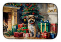 Border Terrier Cozy Christmas Dish Drying Mat Absorbent Dish Drying Mat Pad for Kitchen Counter Dish Drainer Mat for Countertop, 14 x 21", Multicolor