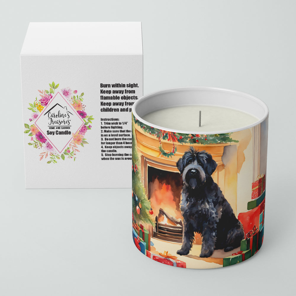 Bouvier des Flandres Cozy Christmas Decorative Soy Candle Nature Soy Wax Essential Oil Home Decor Ideal for Bedroom Kitchen Bath Office Gift, 10 oz