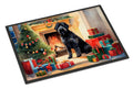 Bouvier des Flandres Cozy Christmas Doormat Indoor Outdoor 18H X 27W Front Door Mat Rugs for Entryway, Non Slip Washable