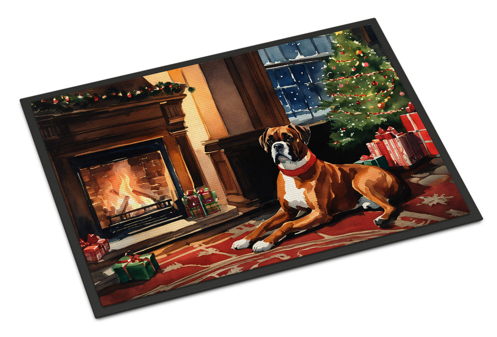 Boxer Cozy Christmas Doormat Indoor Outdoor 18H X 27W Front Door Mat Rugs for Entryway, Non Slip Washable