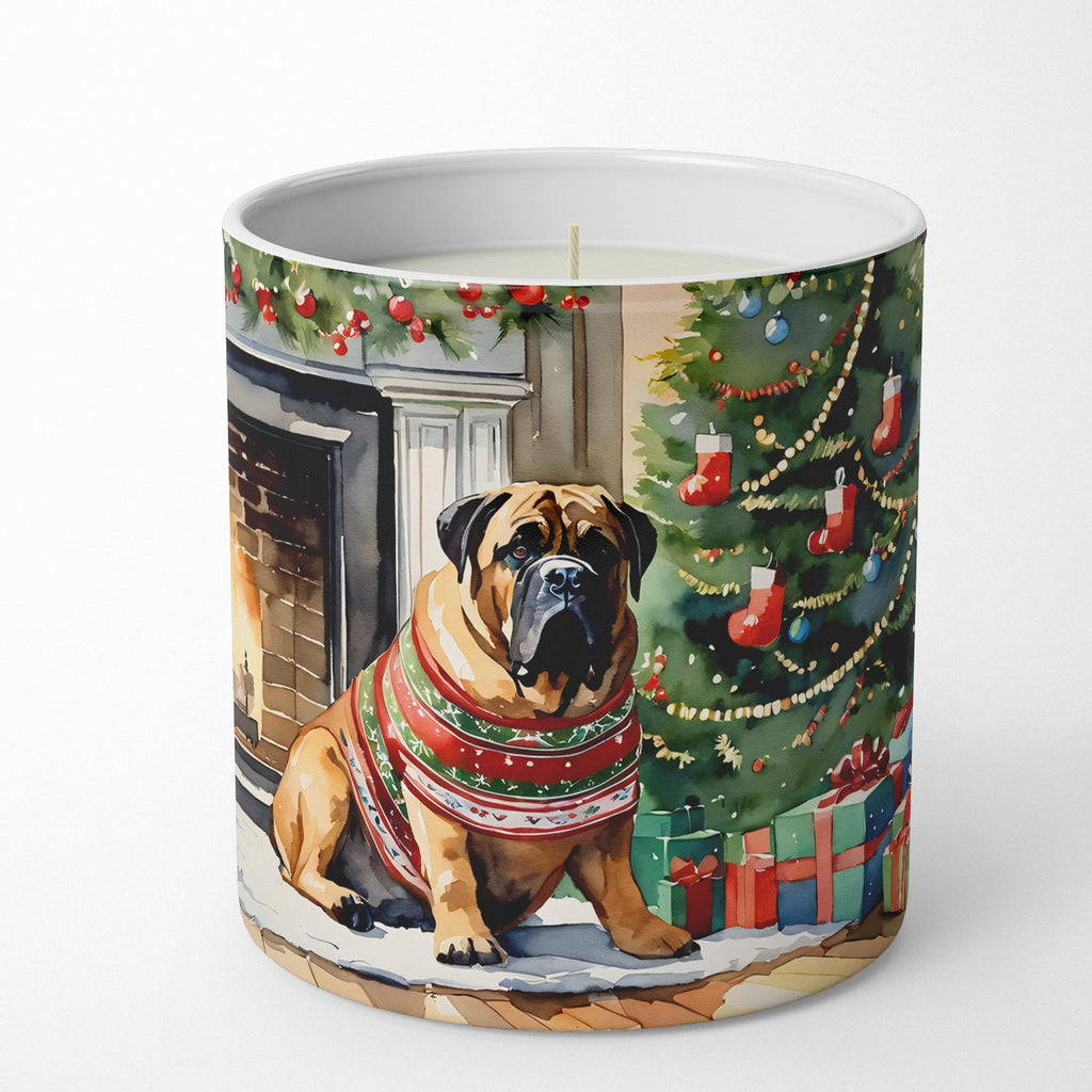 Bullmastiff Cozy Christmas Decorative Soy Candle Nature Soy Wax Essential Oil Home Decor Ideal for Bedroom Kitchen Bath Office Gift, 10 oz
