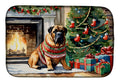 Bullmastiff Cozy Christmas Dish Drying Mat Absorbent Dish Drying Mat Pad for Kitchen Counter Dish Drainer Mat for Countertop, 14 x 21", Multicolor