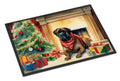 Bullmastiff Cozy Christmas Doormat Indoor Outdoor 24H X 36W Front Door Mat Rugs for Entryway, Non Slip Washable Low Pile,