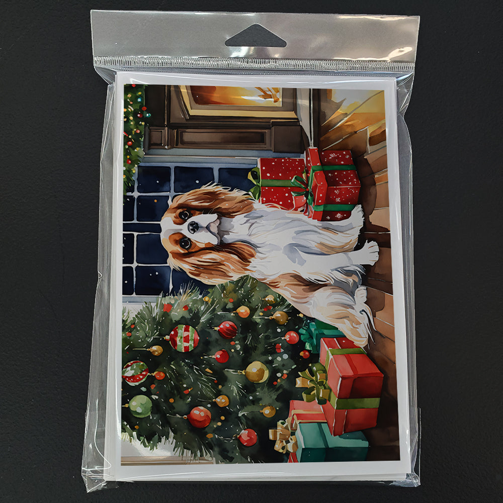 Cavalier Spaniel Cozy Christmas Greeting Cards Pack of 8 Blank Cards with Envelopes Whimsical A7 Size 5x7