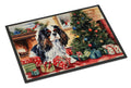 Cavalier Spaniel Cozy Christmas Doormat Indoor Outdoor 18H X 27W Front Door Mat Rugs for Entryway, Non Slip Washable